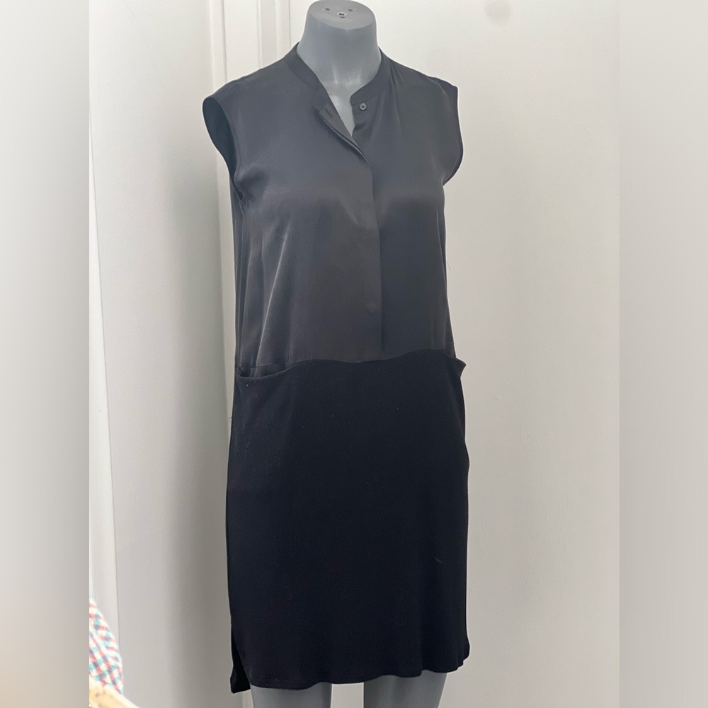 Silk and knit dress